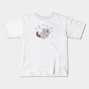 Chinchilla & florals Kids T-Shirt